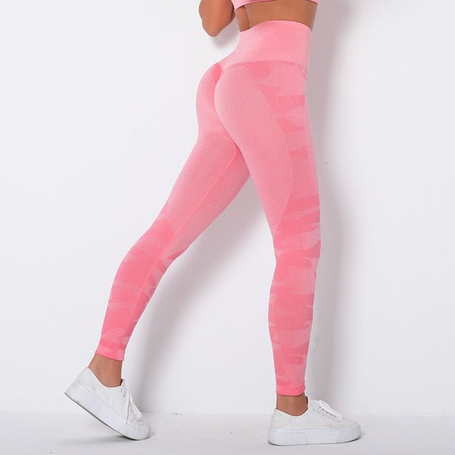 Camo Fitness Yoga Pants Booty Scrunch Seamless Leggings High Waist Gym Sportwear Running Tights Workout Pants Jogging Trousers - Vimost Shop