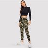 Camo Print Leggings Women Leggings Casual Style Spring Summer Autumn Stretchy Fitness Crop Leggings - Vimost Shop