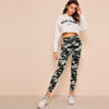 Camo Print Leggings Women Leggings Casual Style Spring Summer Autumn Stretchy Fitness Crop Leggings - Vimost Shop