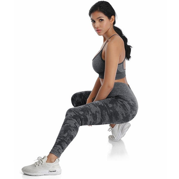Camo Seamless Leggings High Waist Camouflag Yoga Pants Push Up Gym Sportwear Fitness Tights Running Leggins Workout Trousers - Vimost Shop