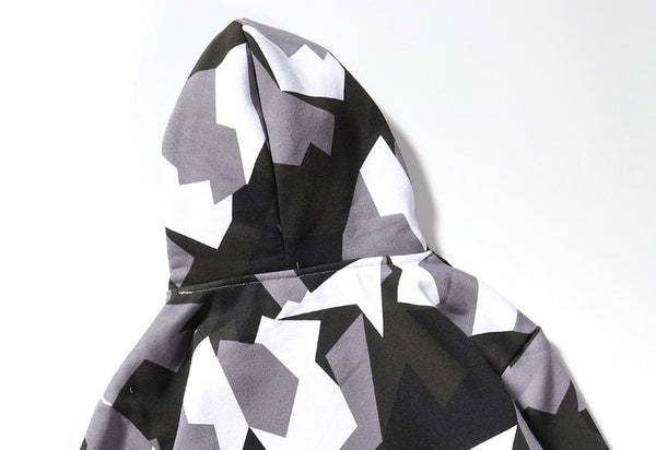 Camouflage Hooded Sweatshirts Fashion Mens Streetwear Hip Hop Skateboard Fleece Hoodies Autumn Casual Camo - Vimost Shop