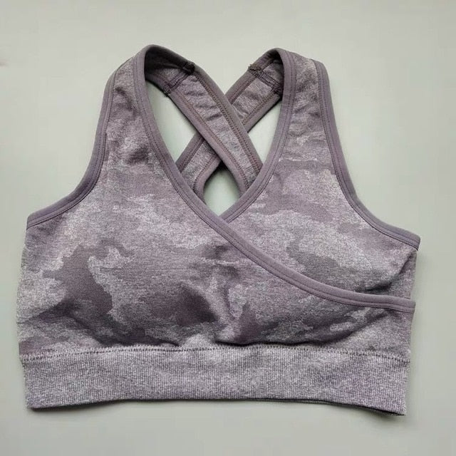 Camouflage Push Up Sports Bra Women Seamless Bras For Women Workout Fitness Bra Tops Sujetador Deportivo Mujer - Vimost Shop