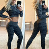 Camouflage Yoga Set Seamless Sportswear for Women Gym Fitness Clothing Booty Push Up Sport Leggings Long Sleeves Crop Tops Suit - Vimost Shop