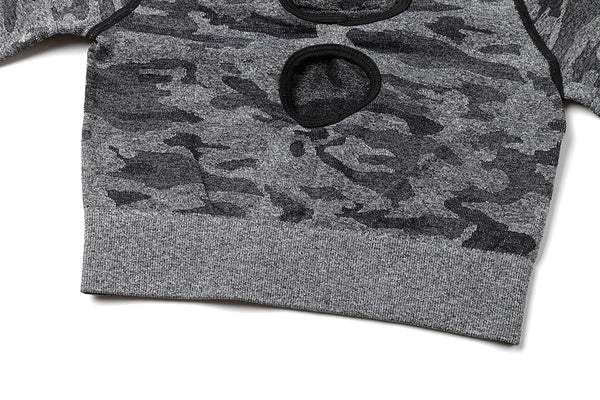 Camouflage Yoga Set Seamless Sportswear for Women Gym Fitness Clothing Booty Push Up Sport Leggings Long Sleeves Crop Tops Suit - Vimost Shop