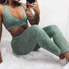 Camouflage Yoga Set Seamless Sportswear for Women Gym Fitness Clothing Booty Push Up Sport Leggings Long Sleeves Crop Tops Suit - Vimost Shop