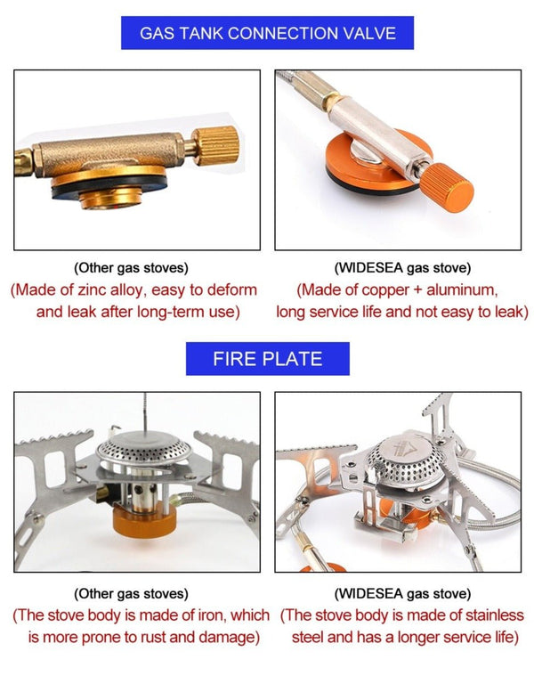 Camping Gas Stove Outdoor Tourist Burner Strong Fire Heater Tourism Cooker Survival Furnace Supplies Equipment Picnic - Vimost Shop