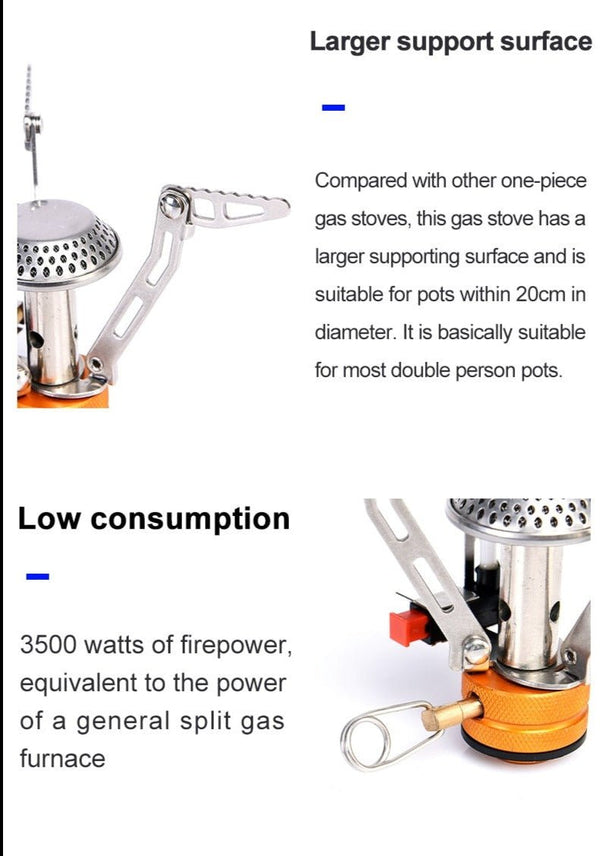 Camping One-piece Gas Stove Heater Tourist Burner Foldable Outdoor Picnic Kitchen Equipment Supplies Survival Furnace - Vimost Shop