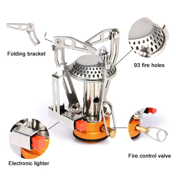Camping One-piece Gas Stove Heater Tourist Burner Foldable Outdoor Picnic Kitchen Equipment Supplies Survival Furnace - Vimost Shop
