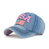 Caps For Men Women Retro USA Flag Embroidery Denim Baseball Cap Summer Strapback Casquette Hip Hop Hat Couples Snapback - Vimost Shop