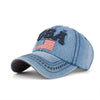Caps For Men Women Retro USA Flag Embroidery Denim Baseball Cap Summer Strapback Casquette Hip Hop Hat Couples Snapback - Vimost Shop