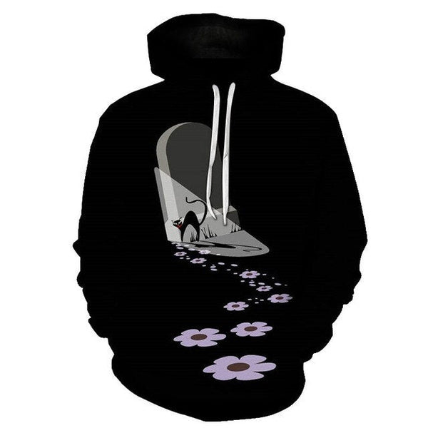 Cartoon kawaii hoodies 3D Printed Cat oversize Mens women's Sweatshirt Pullover Long Sleeve Hooded Sweatshirts Tops - Vimost Shop