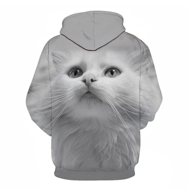 Cartoon kawaii hoodies 3D Printed Cat oversize Mens women's Sweatshirt Pullover Long Sleeve Hooded Sweatshirts Tops - Vimost Shop