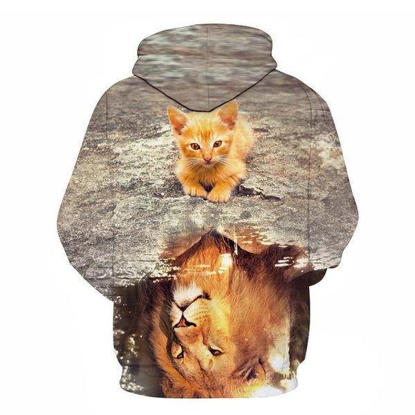 Cartoon kawaii hoodies 3D Printed Cat oversize Mens women's Sweatshirt Pullover Long Sleeve Hooded Sweatshirts Tops - Vimost Shop