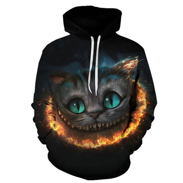 Cartoon kawaii hoodies 3D Printed Cat oversize Mens women's Sweatshirt Pullover Long Sleeve Hooded Sweatshirts Tops - Vimost Shop