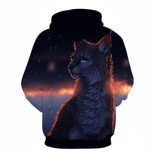 Cartoon kawaii hoodies 3D Printed Cat oversize Mens women's Sweatshirt Pullover Long Sleeve Hooded Sweatshirts Tops - Vimost Shop
