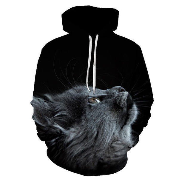 Cartoon kawaii hoodies 3D Printed Cat oversize Mens women's Sweatshirt Pullover Long Sleeve Hooded Sweatshirts Tops - Vimost Shop