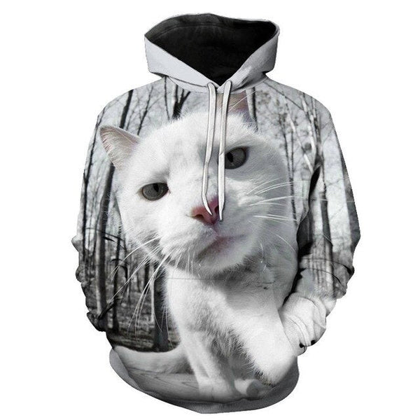 Cartoon kawaii hoodies 3D Printed Cat oversize Mens women's Sweatshirt Pullover Long Sleeve Hooded Sweatshirts Tops - Vimost Shop