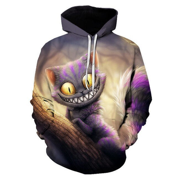 Cartoon kawaii hoodies 3D Printed Cat oversize Mens women's Sweatshirt Pullover Long Sleeve Hooded Sweatshirts Tops - Vimost Shop