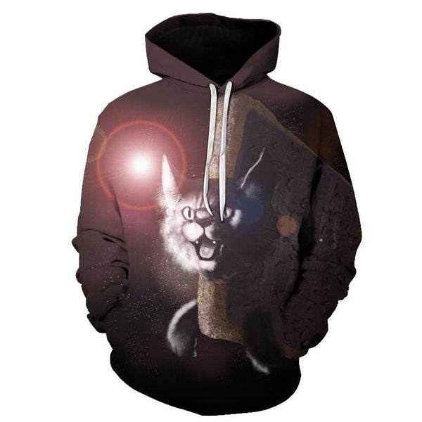 Cartoon kawaii hoodies 3D Printed Cat oversize Mens women's Sweatshirt Pullover Long Sleeve Hooded Sweatshirts Tops - Vimost Shop