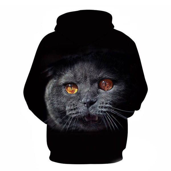 Cartoon kawaii hoodies 3D Printed Cat oversize Mens women's Sweatshirt Pullover Long Sleeve Hooded Sweatshirts Tops - Vimost Shop
