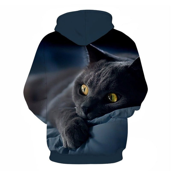 Cartoon kawaii hoodies 3D Printed Cat oversize Mens women's Sweatshirt Pullover Long Sleeve Hooded Sweatshirts Tops - Vimost Shop
