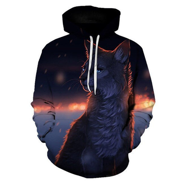 Cartoon kawaii hoodies 3D Printed Cat oversize Mens women's Sweatshirt Pullover Long Sleeve Hooded Sweatshirts Tops - Vimost Shop