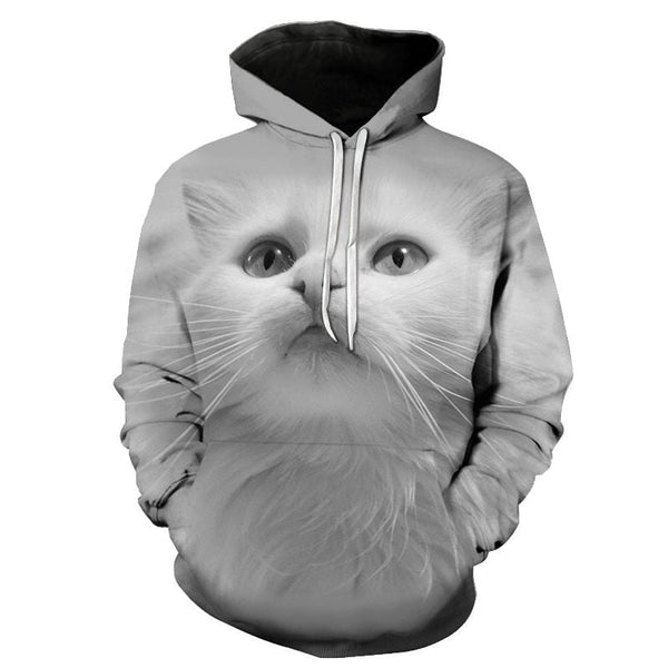 Cartoon kawaii hoodies 3D Printed Cat oversize Mens women's Sweatshirt Pullover Long Sleeve Hooded Sweatshirts Tops - Vimost Shop