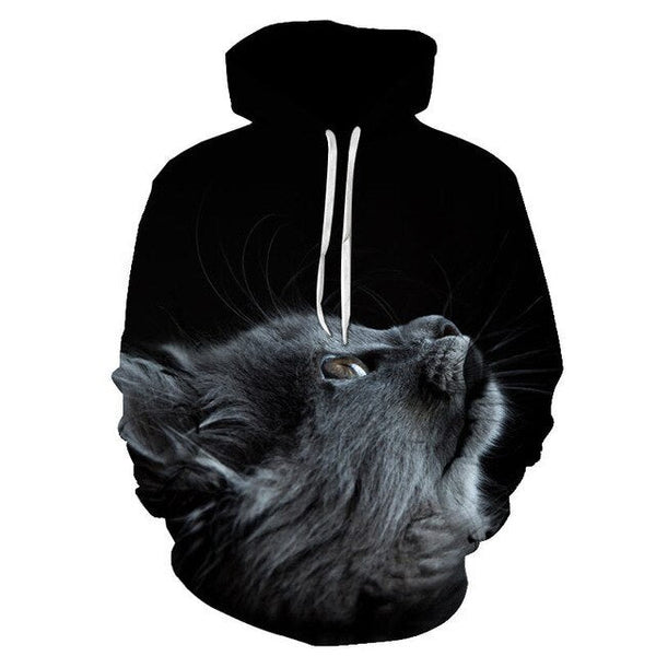 Cartoon kawaii hoodies 3D Printed Cat oversize Mens women's Sweatshirt Pullover Long Sleeve Hooded Sweatshirts Tops - Vimost Shop