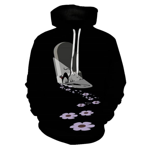 Cartoon kawaii hoodies 3D Printed Cat oversize Mens women's Sweatshirt Pullover Long Sleeve Hooded Sweatshirts Tops - Vimost Shop