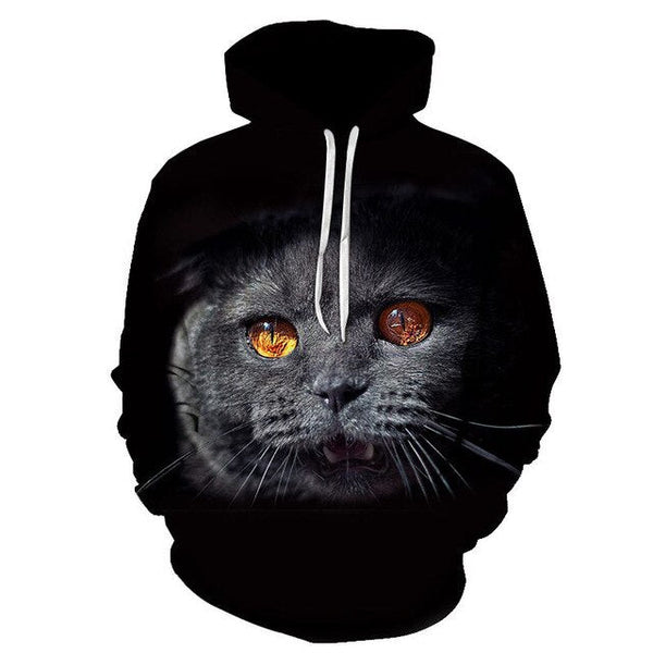 Cartoon kawaii hoodies 3D Printed Cat oversize Mens women's Sweatshirt Pullover Long Sleeve Hooded Sweatshirts Tops - Vimost Shop