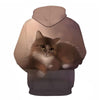 Cartoon kawaii hoodies 3D Printed Cat oversize Mens women's Sweatshirt Pullover Long Sleeve Hooded Sweatshirts Tops - Vimost Shop