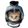Cartoon kawaii hoodies 3D Printed Cat oversize Mens women's Sweatshirt Pullover Long Sleeve Hooded Sweatshirts Tops - Vimost Shop