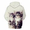 Cartoon kawaii hoodies 3D Printed Cat oversize Mens women's Sweatshirt Pullover Long Sleeve Hooded Sweatshirts Tops - Vimost Shop