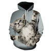 Cartoon kawaii hoodies 3D Printed Cat oversize Mens women's Sweatshirt Pullover Long Sleeve Hooded Sweatshirts Tops - Vimost Shop