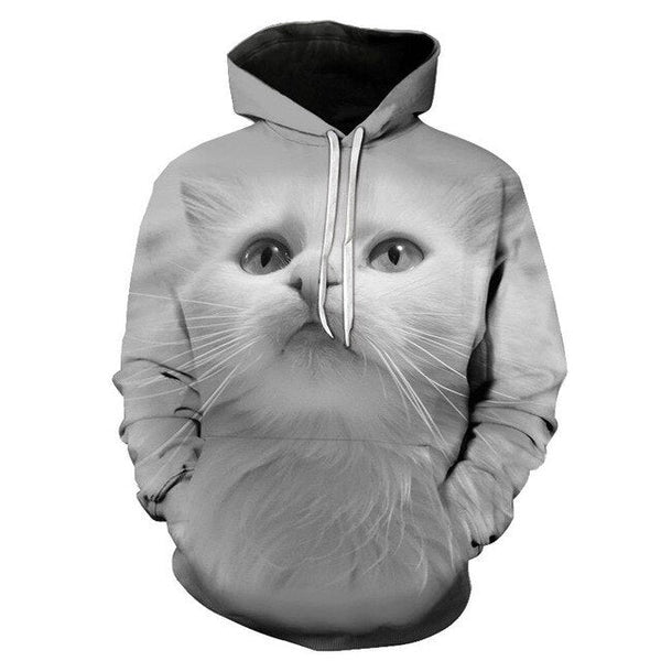 Cartoon kawaii hoodies 3D Printed Cat oversize Mens women's Sweatshirt Pullover Long Sleeve Hooded Sweatshirts Tops - Vimost Shop