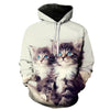 Cartoon kawaii hoodies 3D Printed Cat oversize Mens women's Sweatshirt Pullover Long Sleeve Hooded Sweatshirts Tops - Vimost Shop