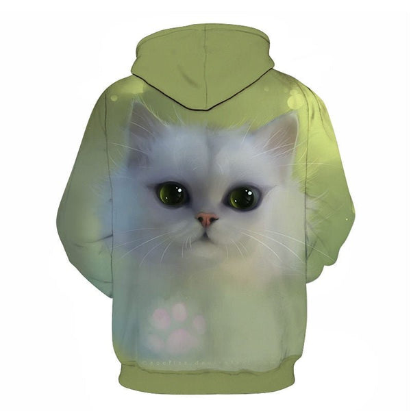Cartoon kawaii hoodies 3D Printed Cat oversize Mens women's Sweatshirt Pullover Long Sleeve Hooded Sweatshirts Tops - Vimost Shop