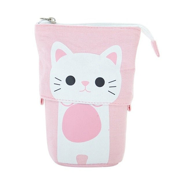Cartoon Pencil Case Box Cute Telescopic Pencil Bag Stationery Box Portable Cosmetic Brush Bag Travel Container Organizers - Vimost Shop