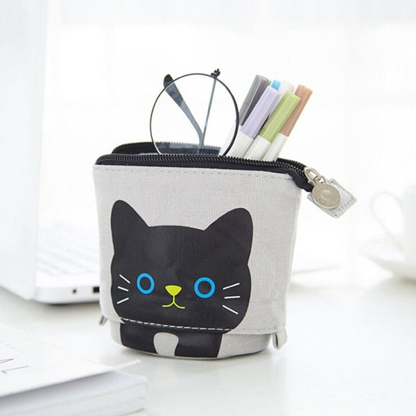 Cartoon Pencil Case Box Cute Telescopic Pencil Bag Stationery Box Portable Cosmetic Brush Bag Travel Container Organizers - Vimost Shop