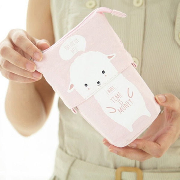 Cartoon Pencil Case Box Cute Telescopic Pencil Bag Stationery Box Portable Cosmetic Brush Bag Travel Container Organizers - Vimost Shop