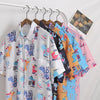 Cartoon Print Shirt Hawaiian Casual Beach Shirts Summer Hip Hop Street Short Sleeve Tops Tees Korean Shirt - Vimost Shop