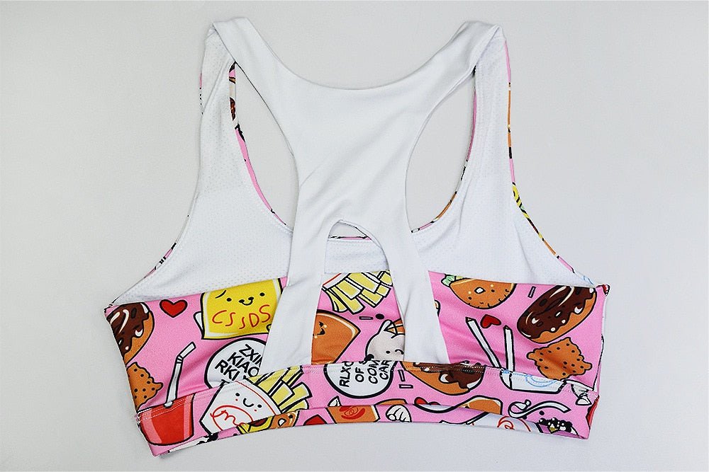 Cartoon Print Yoga Fitness Suits Tank Crop Top High Waist Pants Sportswear Fitness Tracksuit Running Sports Gym Workout Clothes - Vimost Shop