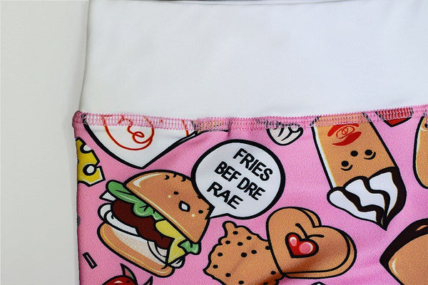 Cartoon Print Yoga Fitness Suits Tank Crop Top High Waist Pants Sportswear Fitness Tracksuit Running Sports Gym Workout Clothes - Vimost Shop