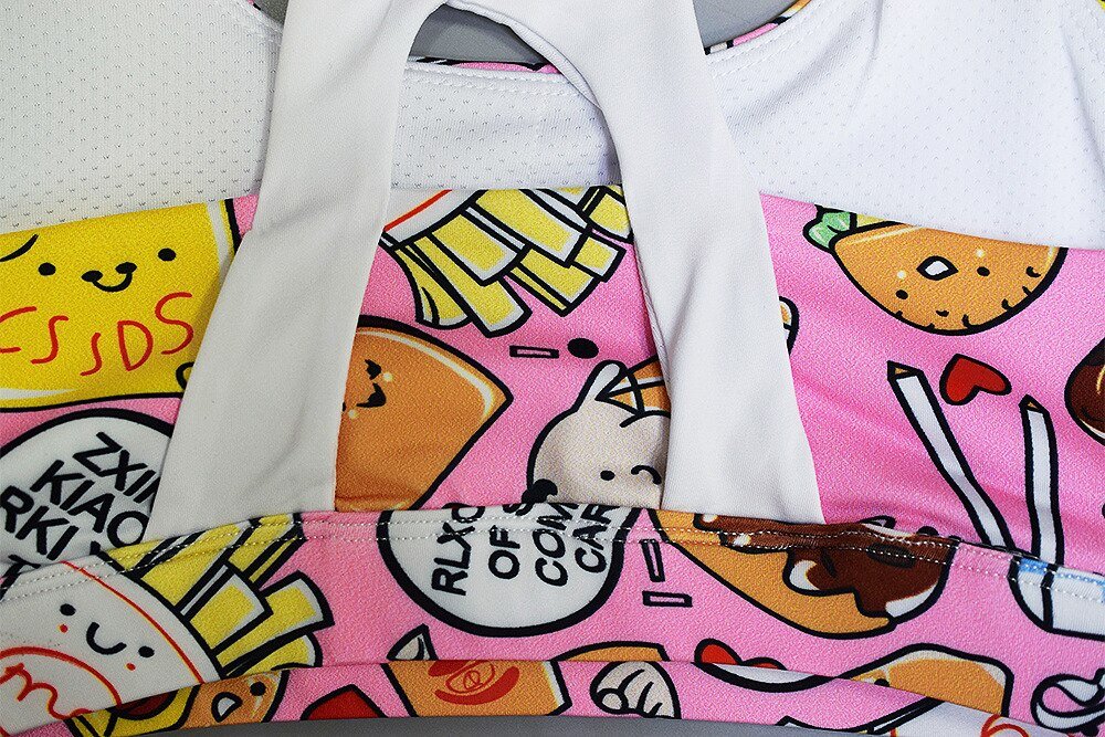 Cartoon Print Yoga Fitness Suits Tank Crop Top High Waist Pants Sportswear Fitness Tracksuit Running Sports Gym Workout Clothes - Vimost Shop