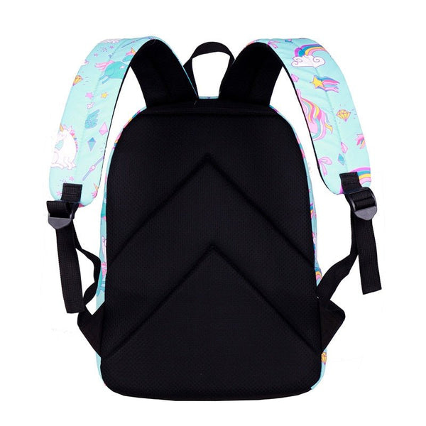 Cartoon Rainbow Unicorn Design Water Repellent Backpack - Vimost Shop