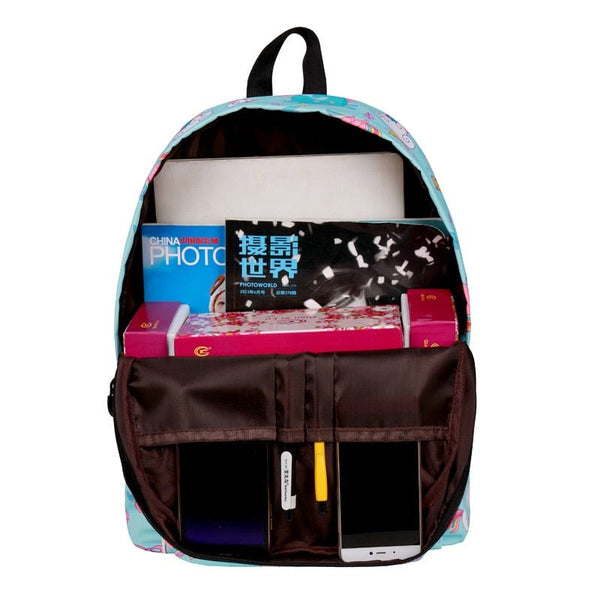 Cartoon Rainbow Unicorn Design Water Repellent Backpack - Vimost Shop