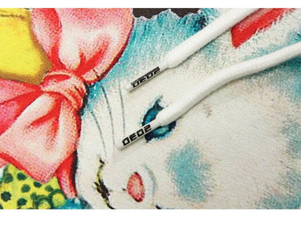 Cartoon Watercolor Rabbit Carrot Printed Hoodie Men Hooded Baggy Retro Fashion Hip Hop Style Pullover Autumn Streetwear - Vimost Shop