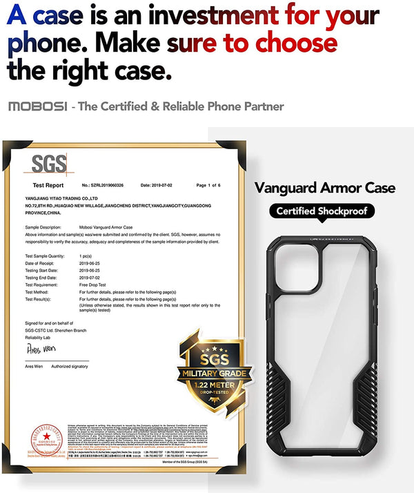 Case for iPhone 12 Mini 5.4 Inch Vanguard Armor Designed Durable Drop Protection Shockproof Phone Case for iPhone 12 Mini - Vimost Shop