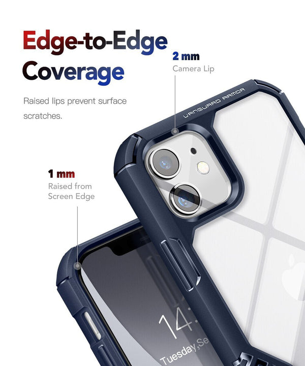 Case for iPhone 12 Mini 5.4 Inch Vanguard Armor Designed Durable Drop Protection Shockproof Phone Case for iPhone 12 Mini - Vimost Shop