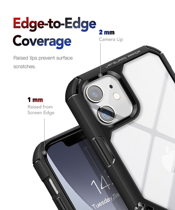 Case for iPhone 12 Mini 5.4 Inch Vanguard Armor Designed Durable Drop Protection Shockproof Phone Case for iPhone 12 Mini - Vimost Shop